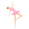 Studio ballerina icon, cartoon style