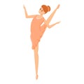 Studio ballerina icon, cartoon style