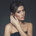 Studio beauty portrait of young woman