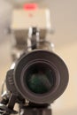 Studio Camera Lens and Tally light Royalty Free Stock Photo