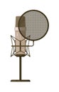 Studio condenser microphone with pop filter