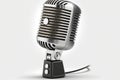 Studio desktop microphone, on a white background Royalty Free Stock Photo