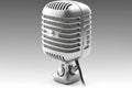 Studio desktop microphone, on a white background Royalty Free Stock Photo