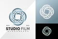 Studio Film Company Logo Design Vector illustration template Royalty Free Stock Photo