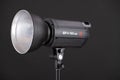 Studio flash is a pulsed light source on black background. Jinbei EF2 100 LED