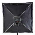 Studio flash on a stand over isolated white background Royalty Free Stock Photo