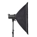 Studio flash on a stand over isolated white background Royalty Free Stock Photo