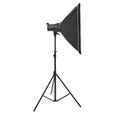 Studio flash on a stand over isolated white background Royalty Free Stock Photo