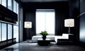 Studio flat roomset design for a living area