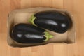 Two eggplants Royalty Free Stock Photo
