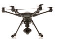 Studio isolated photo of heksacopter drone