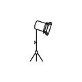studio lamp. Element of job lighting icon for mobile concept and web apps. Thin line studio lamp can be used for web and mobile