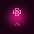 studio lamp icon. Elements of Spotlight in neon style icons. Simple icon for websites, web design, mobile app, info graphics Royalty Free Stock Photo