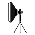 Studio lighting equipment icon, simple style Royalty Free Stock Photo