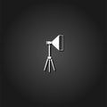 Studio lighting icon flat Royalty Free Stock Photo