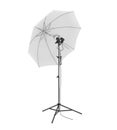 Studio Lighting with Umbrella Isolated Royalty Free Stock Photo