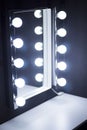 Studio makeup table mirror lights Royalty Free Stock Photo