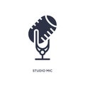 studio mic icon on white background. Simple element illustration from cinema concept Royalty Free Stock Photo