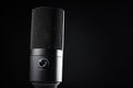 Studio microphone on dark background Royalty Free Stock Photo