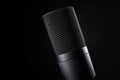 Studio microphone on dark background Royalty Free Stock Photo