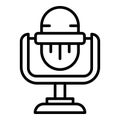 Studio microphone icon, outline style Royalty Free Stock Photo