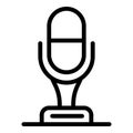 Studio microphone icon, outline style Royalty Free Stock Photo