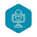 Studio microphone icon, outline style Royalty Free Stock Photo