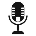 Studio microphone icon, simple style Royalty Free Stock Photo