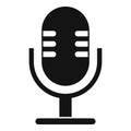 Studio microphone icon, simple style Royalty Free Stock Photo