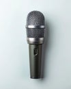 Studio Microphone with Metal Mesh Body on White Background Royalty Free Stock Photo