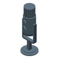 Studio microphone is recording a podcast or song