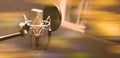 Studio microphone with shock mount and pop filter on tripod stand Royalty Free Stock Photo