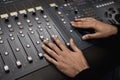 Studio mixing desk Royalty Free Stock Photo