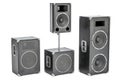 Studio monitor loudspeakers, 3D rendering