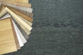 A studio photo of sample laminate flooring wood texture floor. S Royalty Free Stock Photo