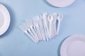 White Plastic Cutlery Royalty Free Stock Photo