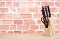 Wooden Block Knife Royalty Free Stock Photo