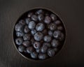 A bowl of blueberries Royalty Free Stock Photo