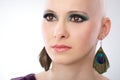 Studio portrait of bald woman Royalty Free Stock Photo