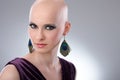 Studio portrait of bald woman Royalty Free Stock Photo