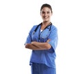 Her expertise is just what the doctor ordered. Studio portrait of a beautiful young doctor standing with her arms