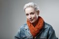 Studio portrait of casual woman