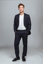 Studio portrait of a confident young East Asian business man Royalty Free Stock Photo