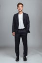 Studio portrait of a confident young East Asian business man Royalty Free Stock Photo