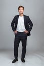 Studio portrait of a confident young East Asian business man Royalty Free Stock Photo