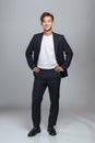 Studio portrait of a confident young East Asian business man Royalty Free Stock Photo