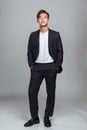 Studio portrait of a confident young East Asian business man Royalty Free Stock Photo