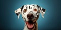 Studio Portrait of Dalmatian Dog A studio portrait of a dalmatian dog the perfect way to capture the beauty and personality of