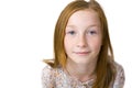 Studio portrait of eleven-year-old attractive girl Royalty Free Stock Photo