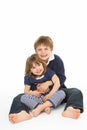 Studio Portrait Of Happy Brother And Sister Royalty Free Stock Photo